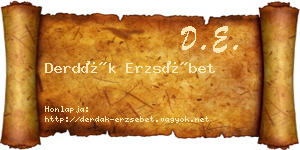 Derdák Erzsébet névjegykártya