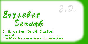 erzsebet derdak business card