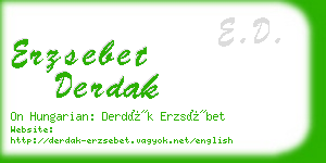 erzsebet derdak business card